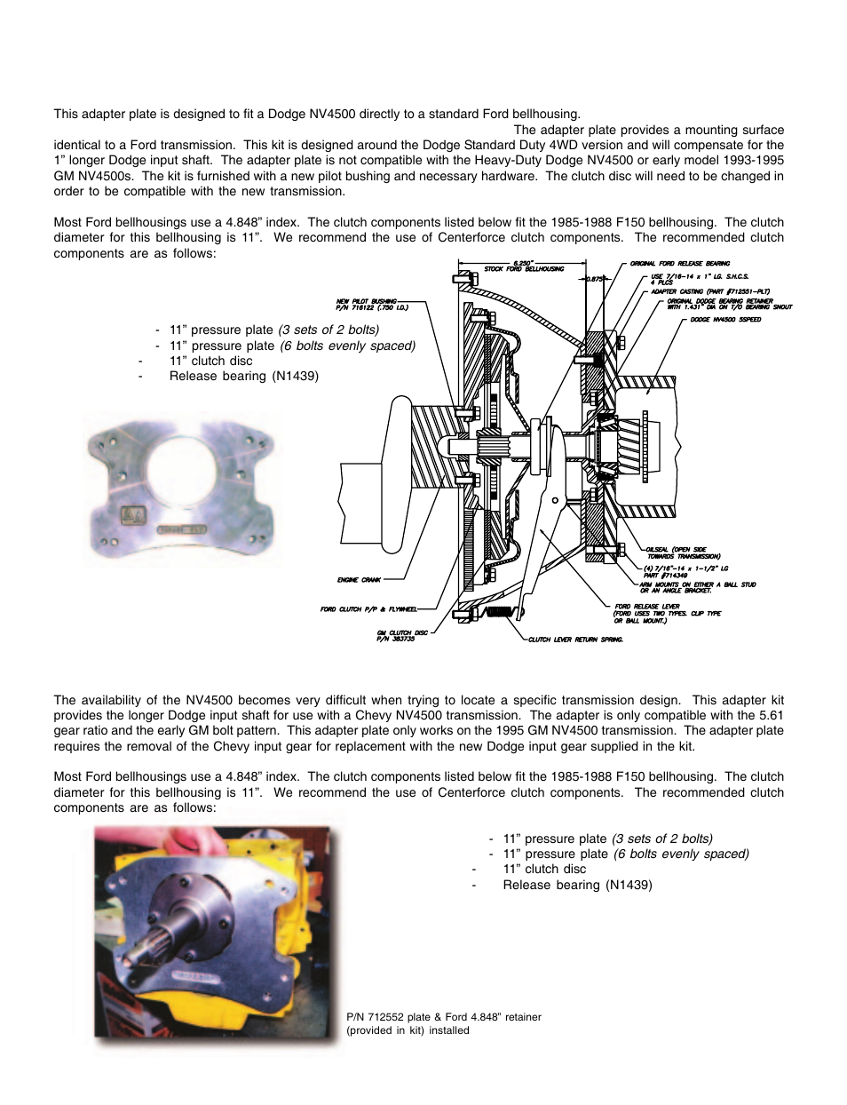 Ford adapter plates | Advance Adapters AX15 User Manual | Page 49 / 57