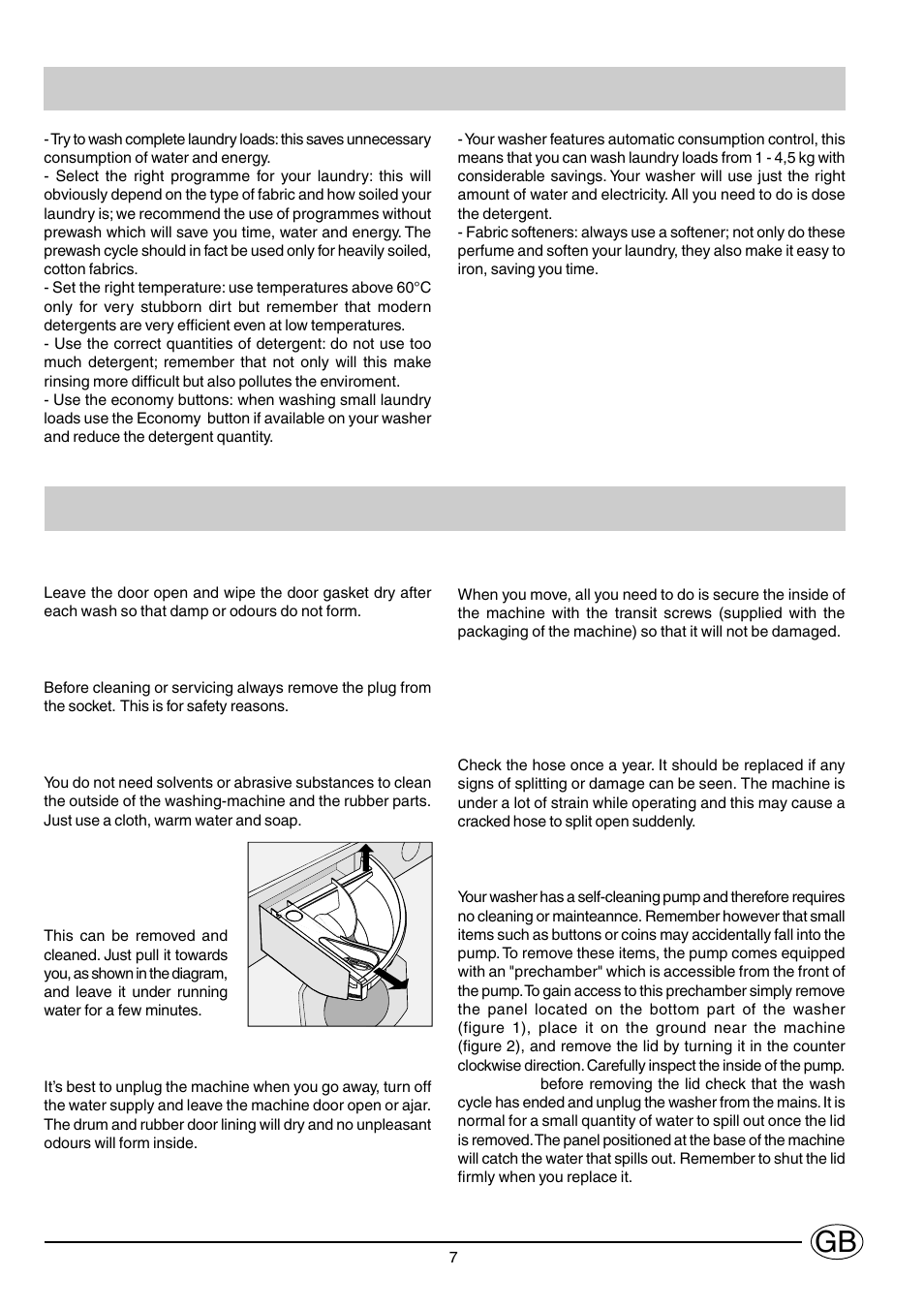 Energy saving hints general maintenance | Ariston S1200AUK User Manual | Page 8 / 12