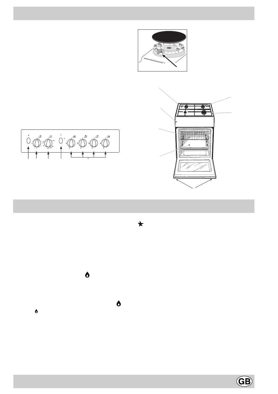 The cooker with gas oven and gas grill, The different functions and uses of the oven | Ariston K3G21/G User Manual | Page 9 / 16