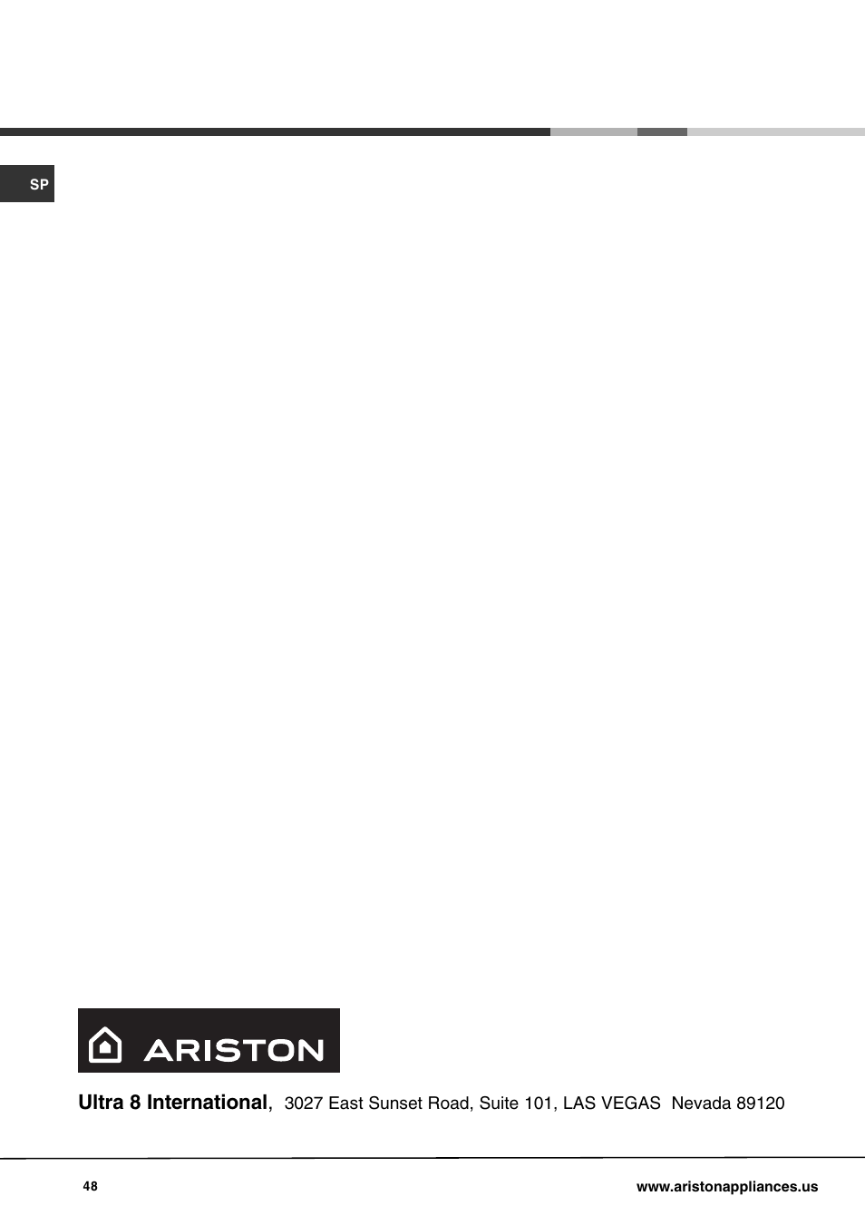 Ultra 8 international | Ariston AW 129 User Manual | Page 48 / 72