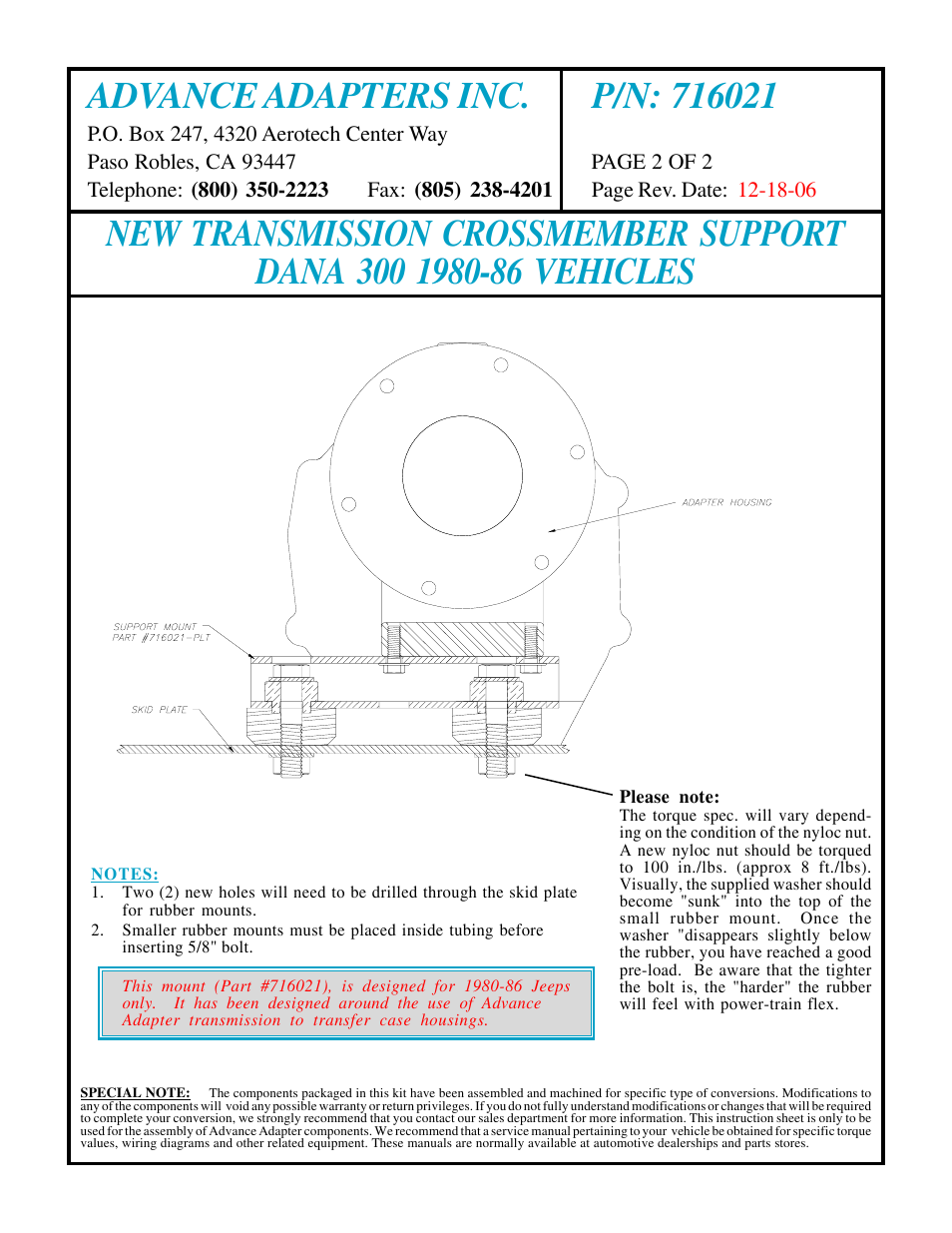 Advance Adapters 716021 User Manual | Page 2 / 2