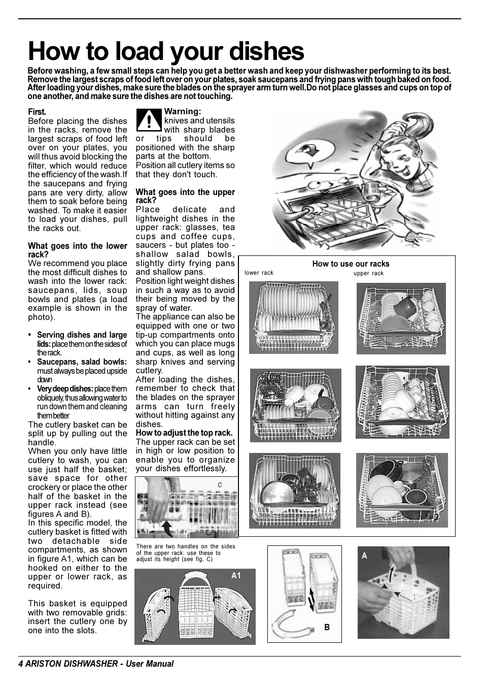How to load your dishes | Ariston LI 700 I-S-X User Manual | Page 5 / 31