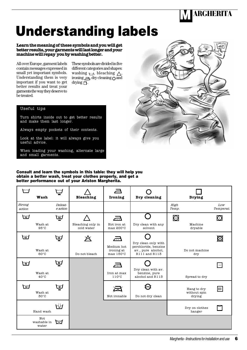 Understanding labels, Argherita | Ariston CDE 12x User Manual | Page 7 / 20