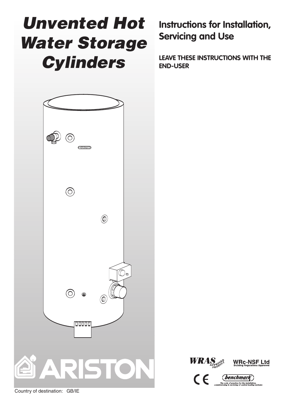 Ariston Unvented Hot Water Storage Cylinders User Manual | 24 pages