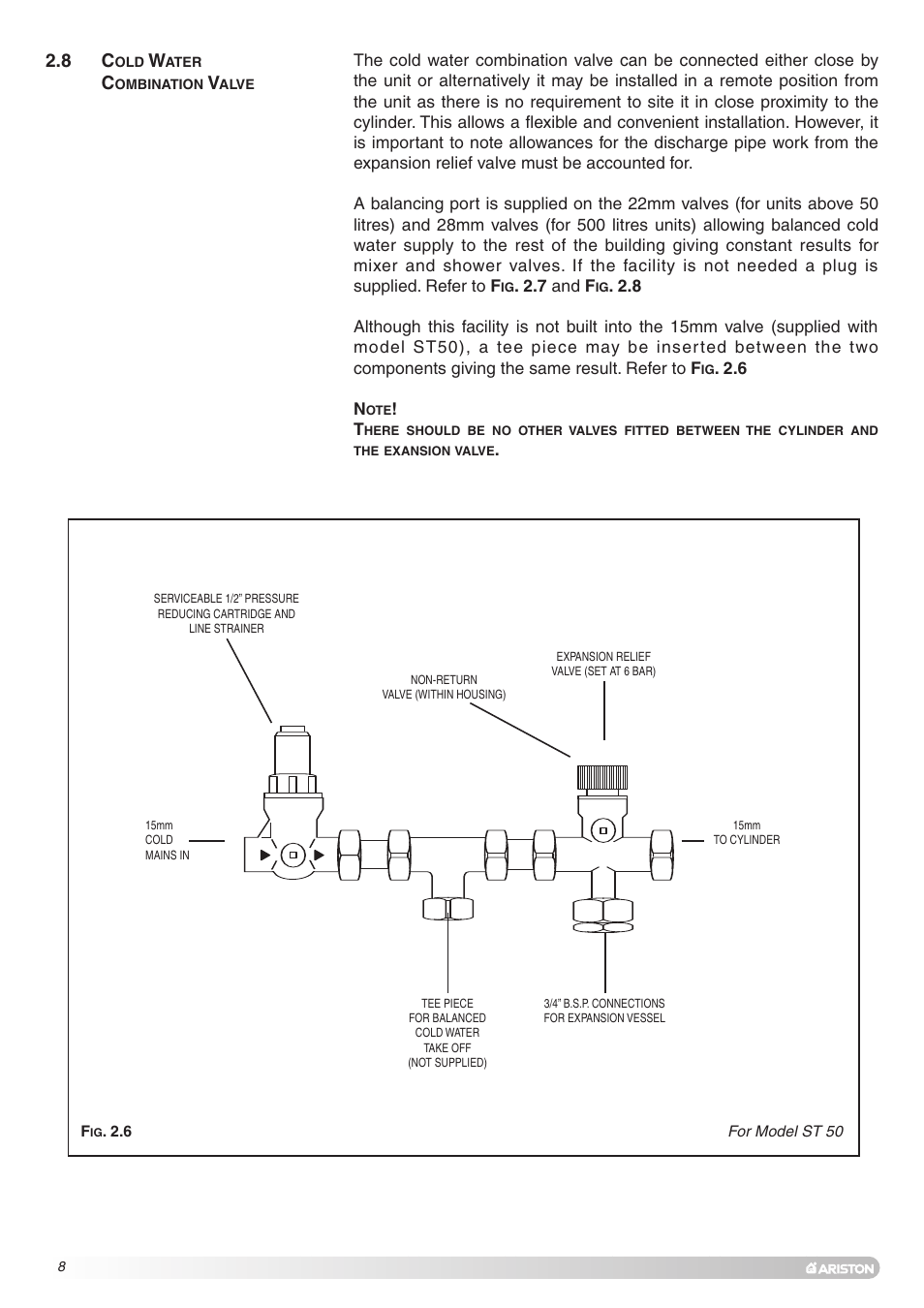 Ariston Unvented Hot Water Storage Cylinders User Manual | Page 8 / 24