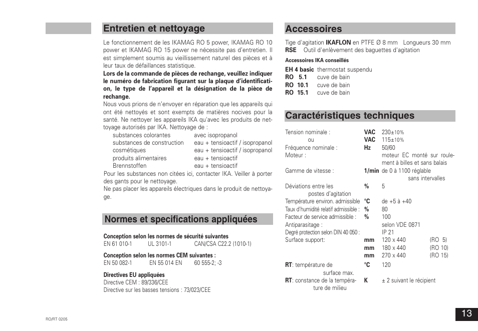 IKA RT 15 power IKAMAG User Manual | Page 13 / 16