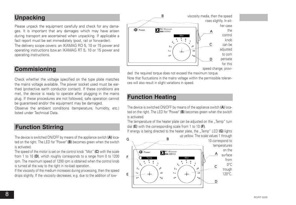 IKA RT 15 power IKAMAG User Manual | Page 8 / 16