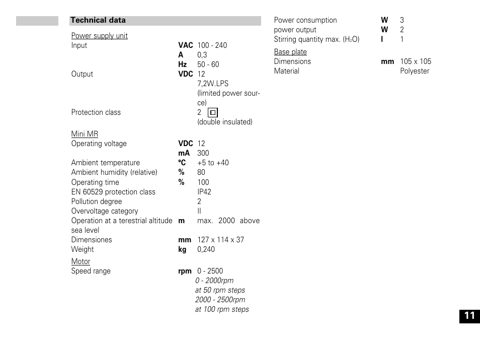 IKA Mini MR standard User Manual | Page 11 / 40