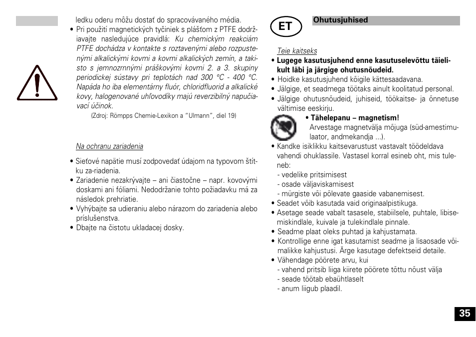 IKA Mini MR standard User Manual | Page 35 / 40