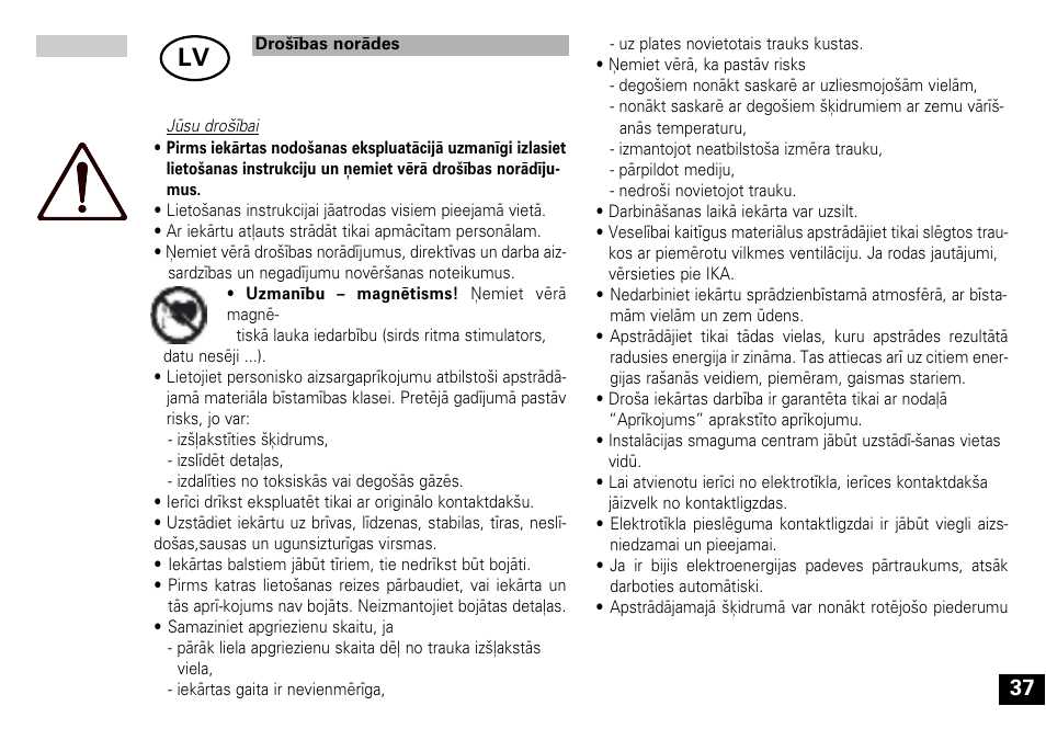 IKA Mini MR standard User Manual | Page 37 / 40