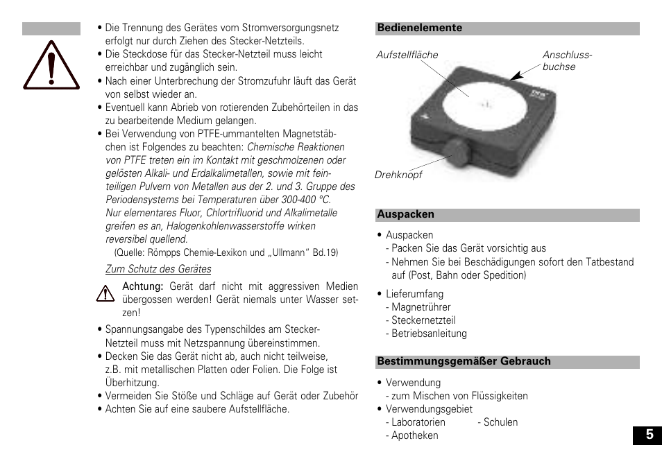 IKA Mini MR standard User Manual | Page 5 / 40