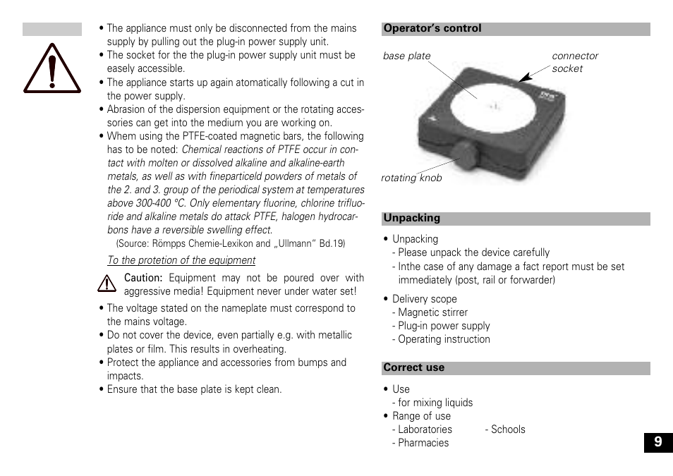 IKA Mini MR standard User Manual | Page 9 / 40