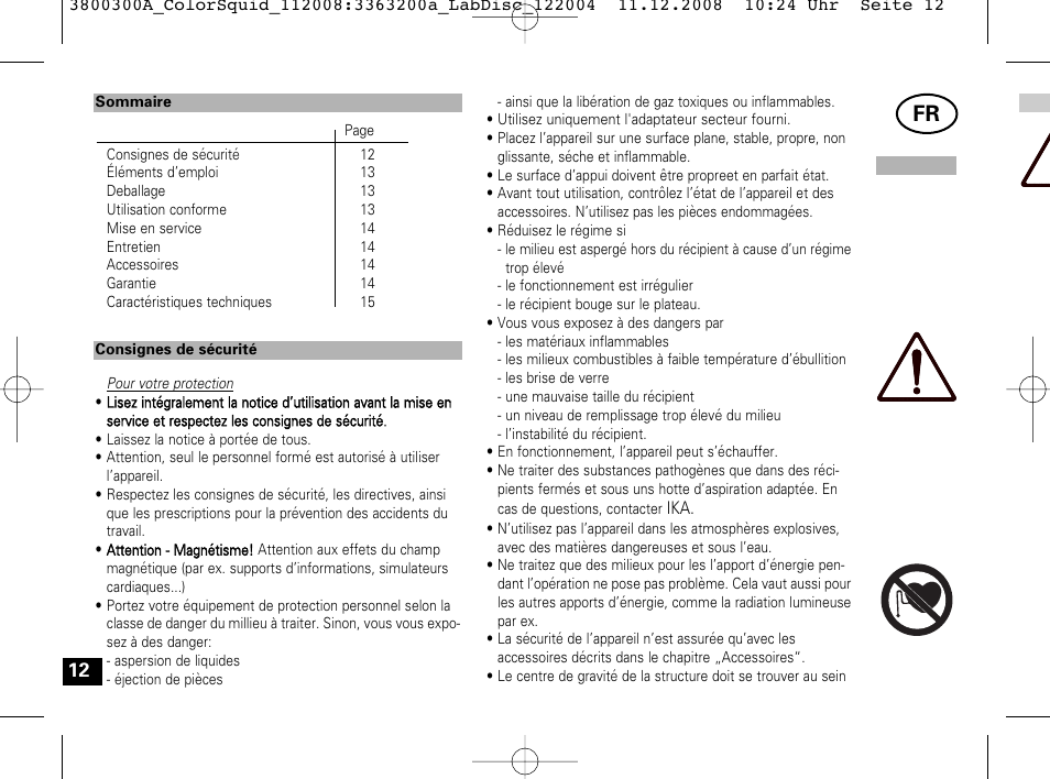 IKA Color Squid User Manual | Page 12 / 40