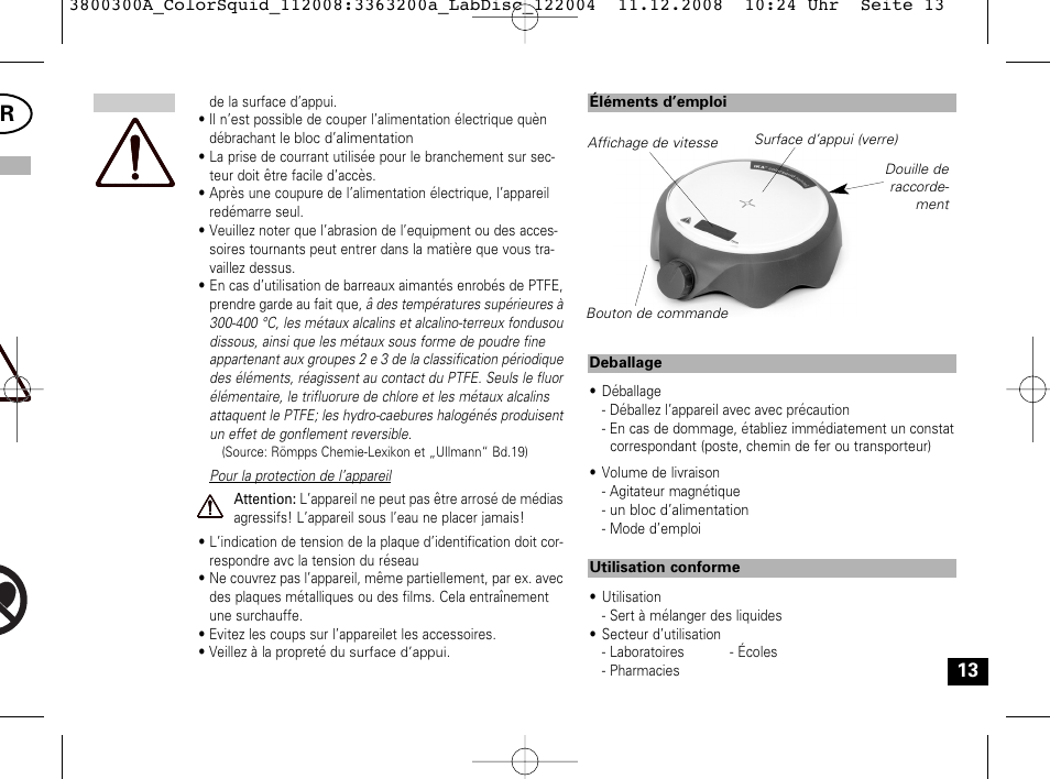 IKA Color Squid User Manual | Page 13 / 40