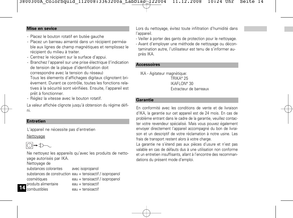 IKA Color Squid User Manual | Page 14 / 40