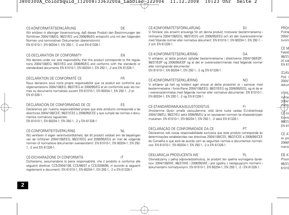 IKA Color Squid User Manual | Page 2 / 40