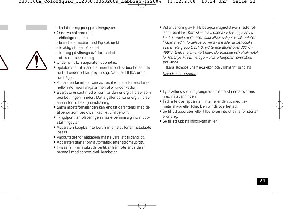 IKA Color Squid User Manual | Page 21 / 40