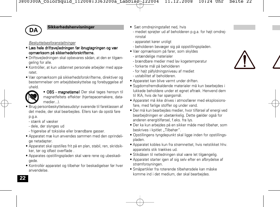 IKA Color Squid User Manual | Page 22 / 40