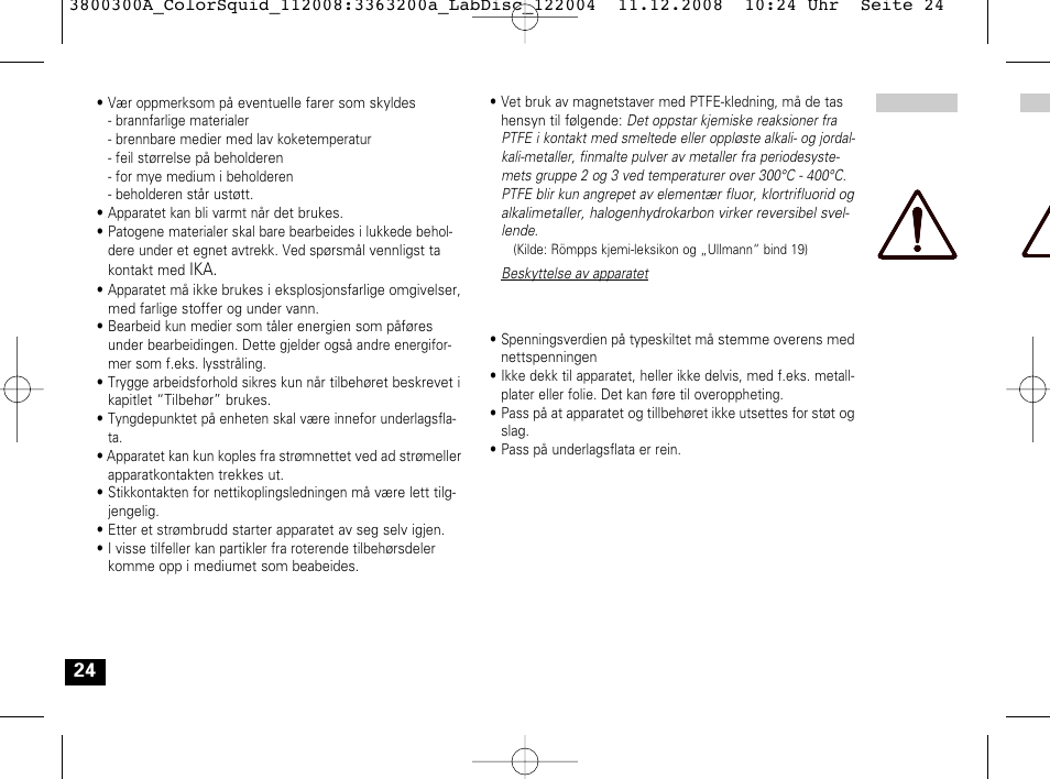 IKA Color Squid User Manual | Page 24 / 40