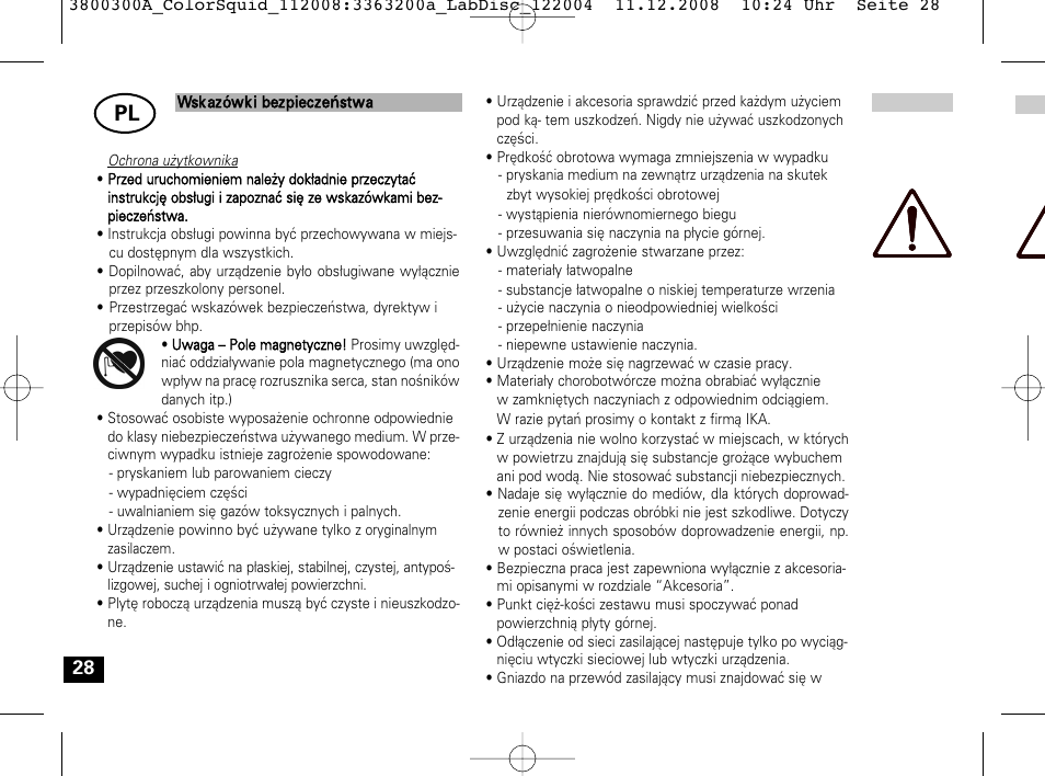 IKA Color Squid User Manual | Page 28 / 40