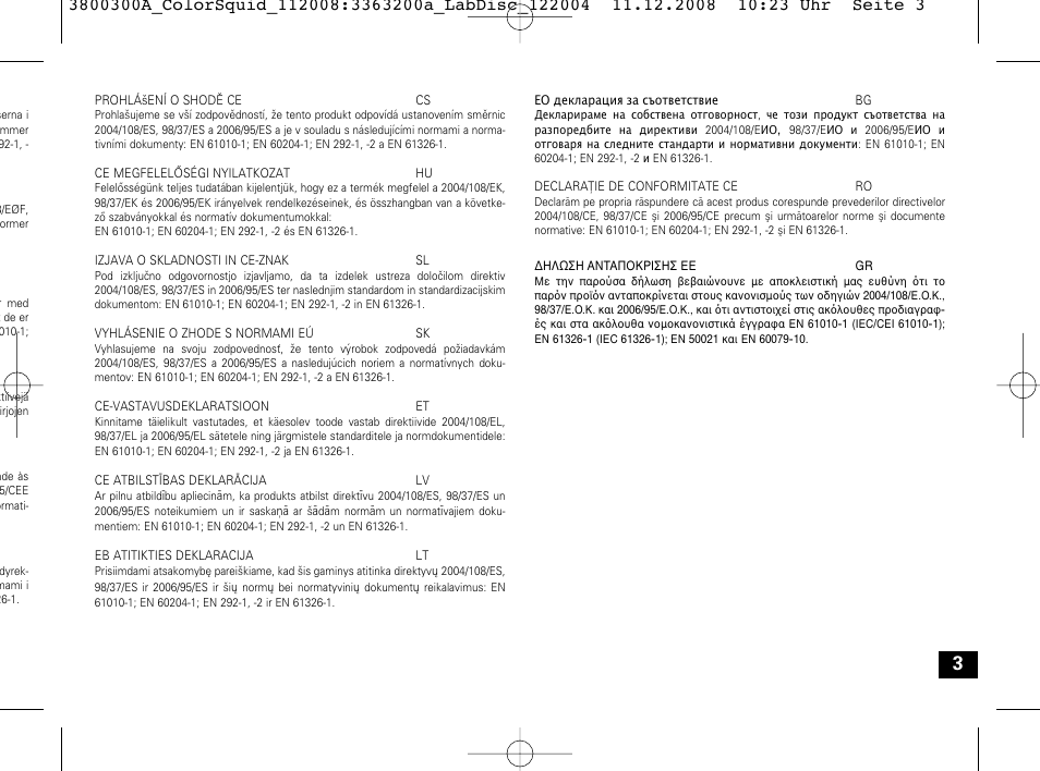 IKA Color Squid User Manual | Page 3 / 40