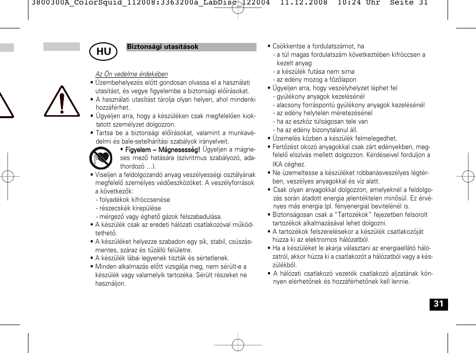 IKA Color Squid User Manual | Page 31 / 40