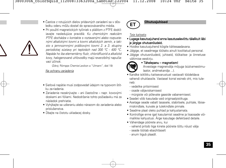 IKA Color Squid User Manual | Page 35 / 40