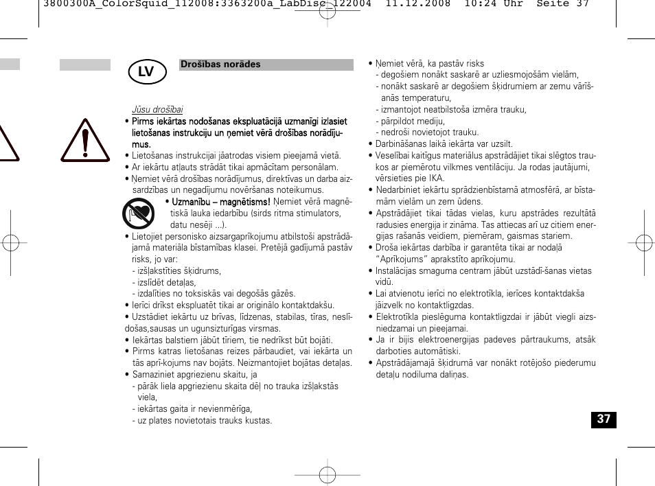 IKA Color Squid User Manual | Page 37 / 40