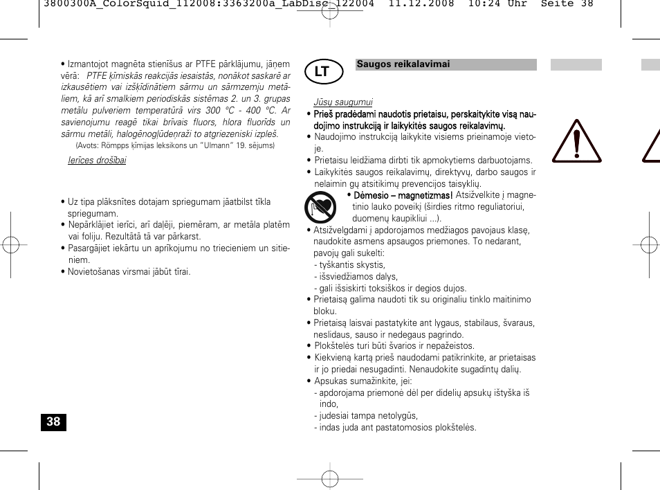 IKA Color Squid User Manual | Page 38 / 40