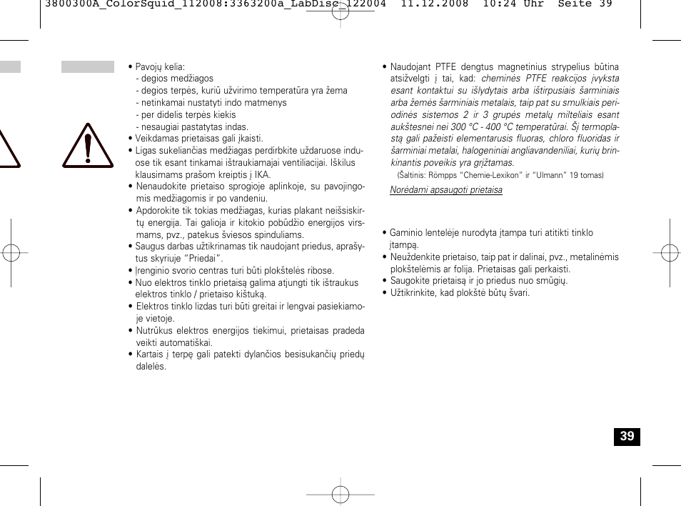 IKA Color Squid User Manual | Page 39 / 40