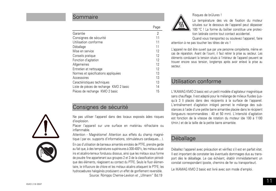 IKA KMO 2 basic User Manual | Page 11 / 16