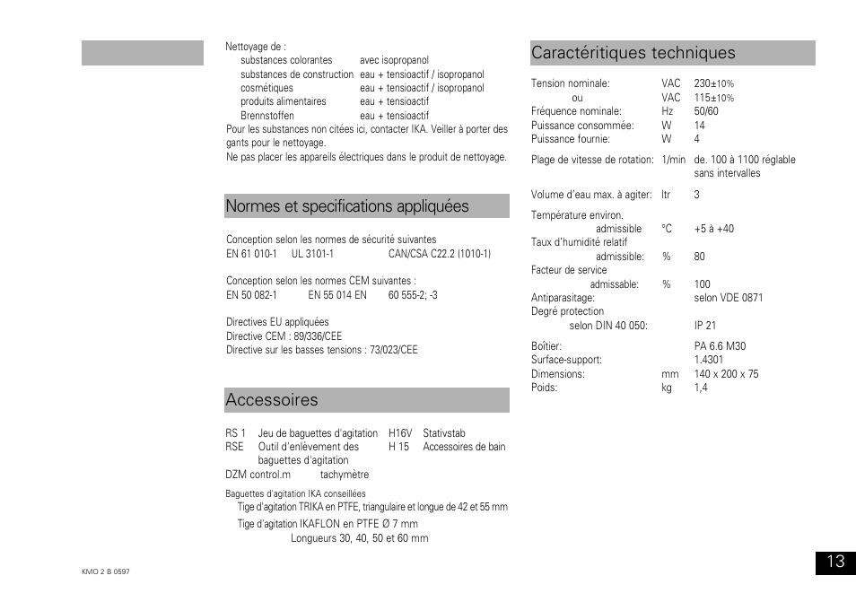 IKA KMO 2 basic User Manual | Page 13 / 16