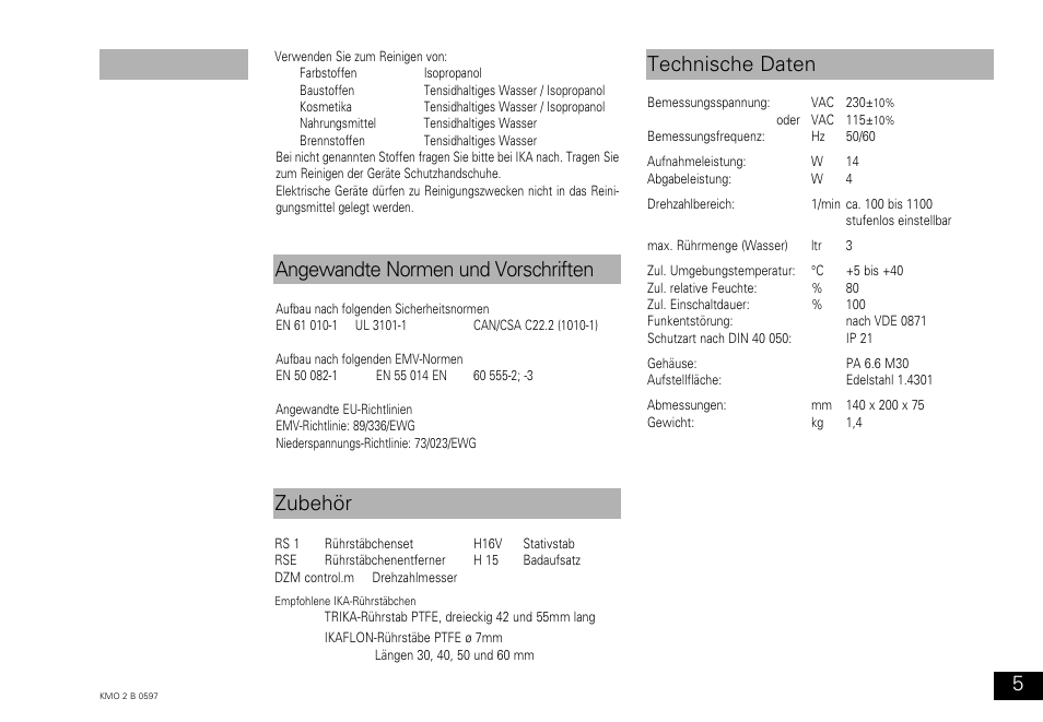 IKA KMO 2 basic User Manual | Page 5 / 16