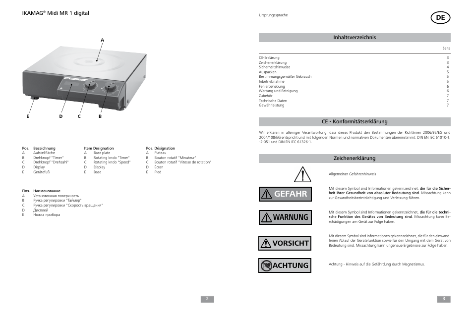 IKA Midi MR 1 digital User Manual | Page 2 / 13