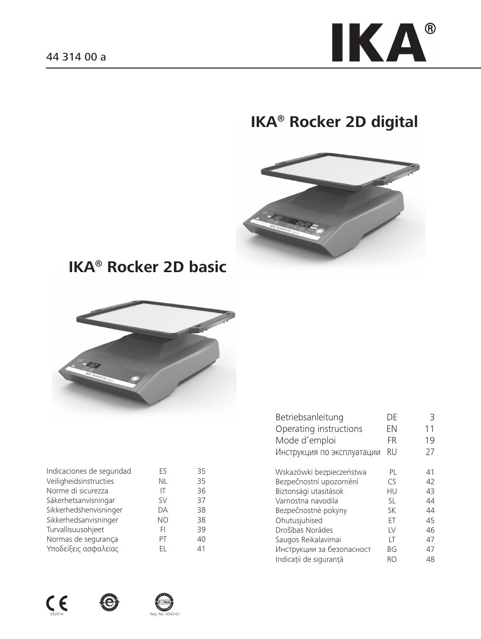 IKA ROCKER 2D digital User Manual | 52 pages