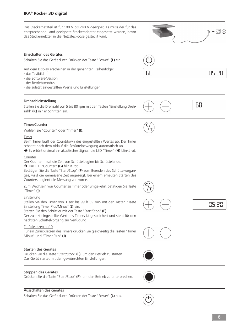 IKA ROCKER 3D digital User Manual | Page 6 / 52