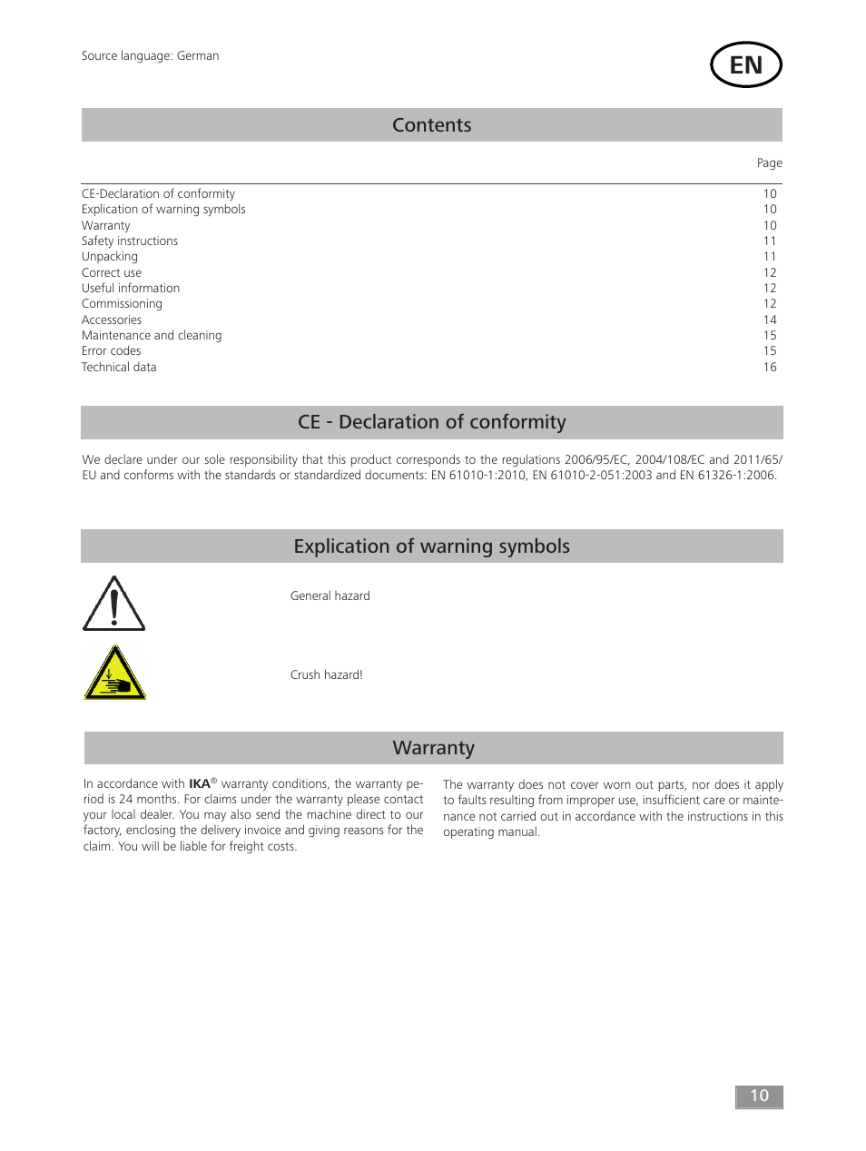 IKA ROLLER 10 digital User Manual | Page 10 / 48