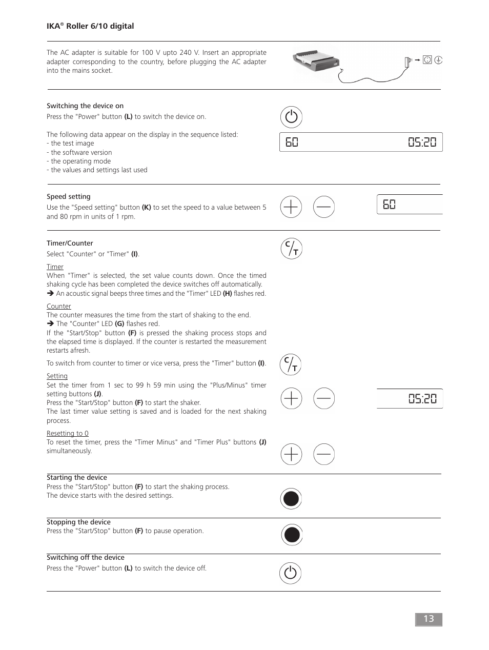 IKA ROLLER 10 digital User Manual | Page 13 / 48