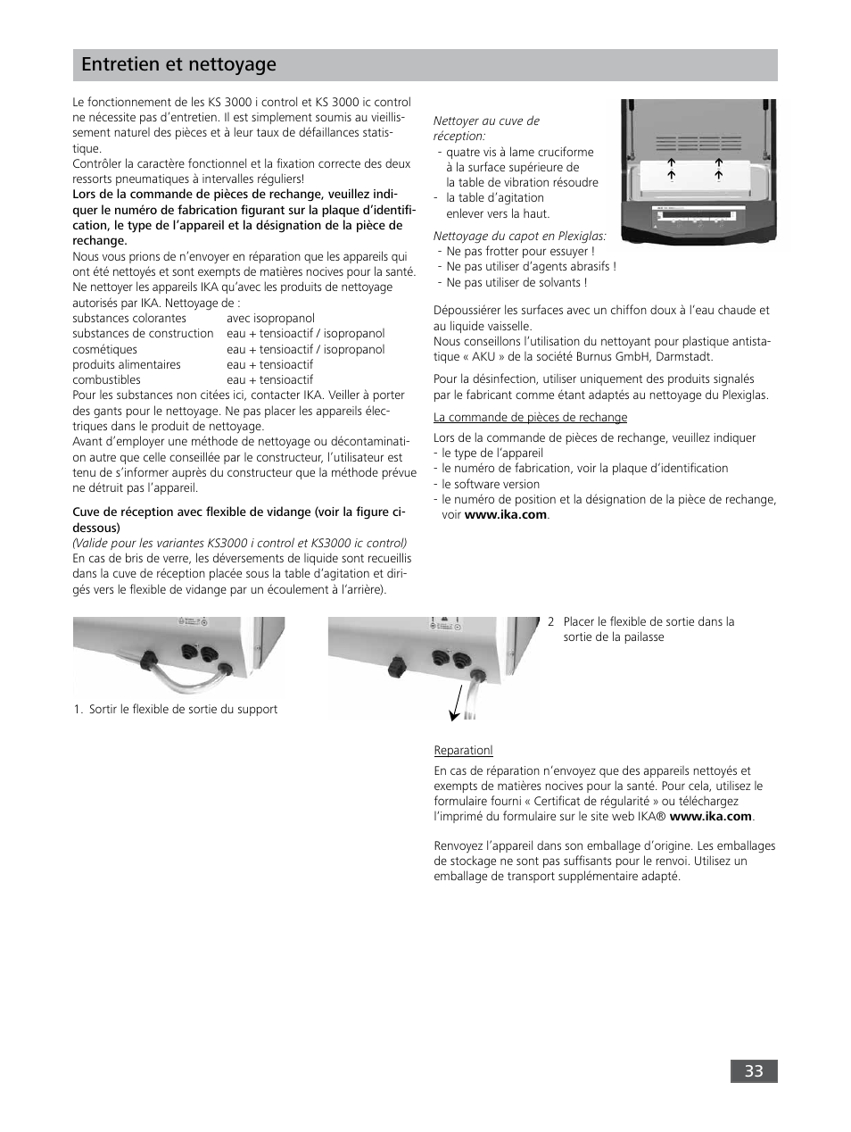 Entretien et nettoyage | IKA KS 3000 ic control User Manual | Page 33 / 76