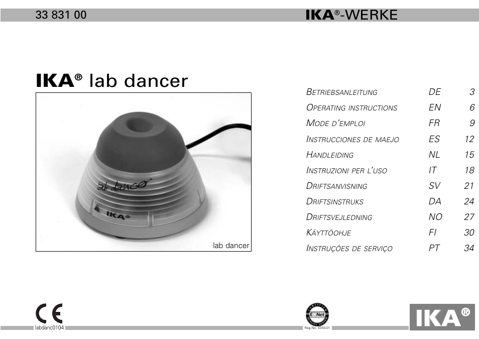 IKA Lab dancer User Manual | 40 pages