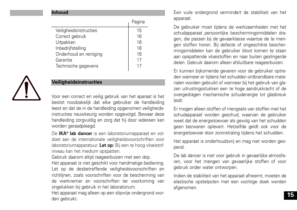 IKA Lab dancer User Manual | Page 15 / 40