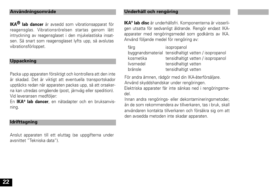 IKA Lab dancer User Manual | Page 22 / 40
