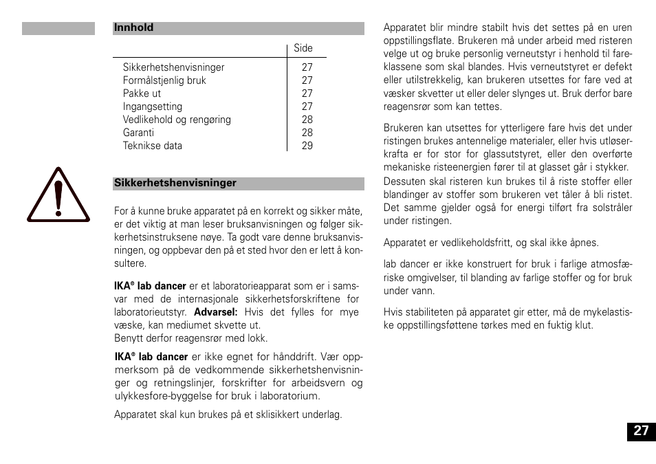 IKA Lab dancer User Manual | Page 27 / 40