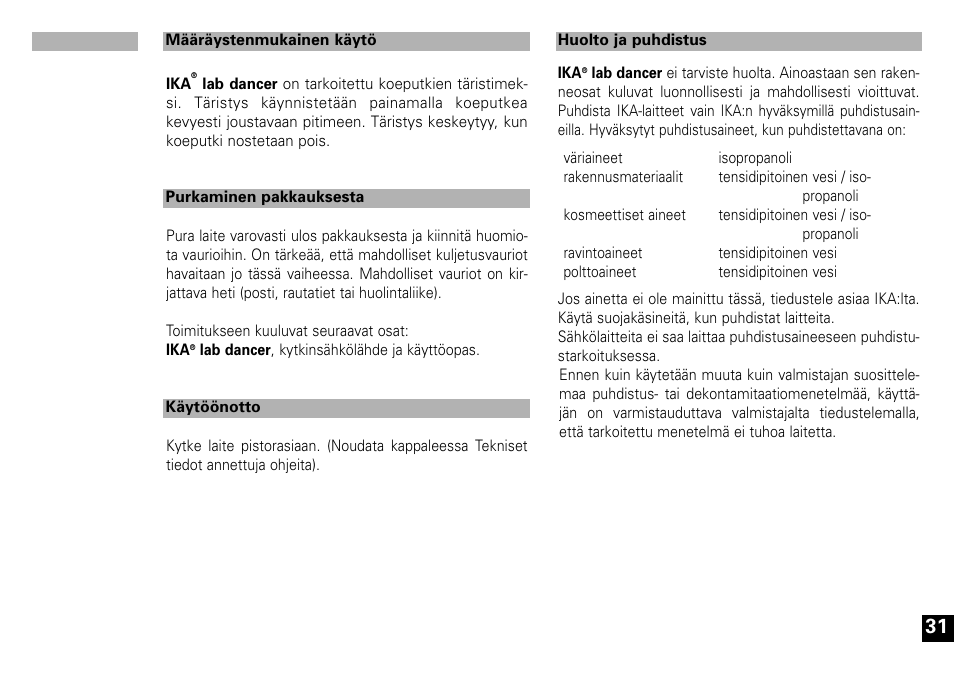 IKA Lab dancer User Manual | Page 31 / 40