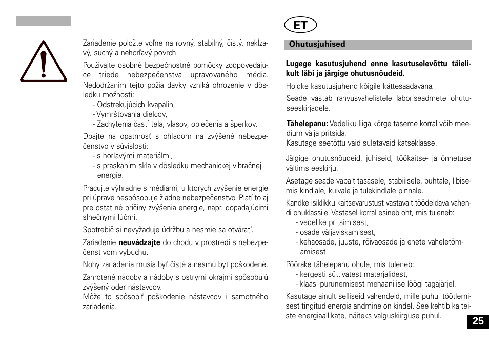 IKA Vortex 1 User Manual | Page 25 / 28