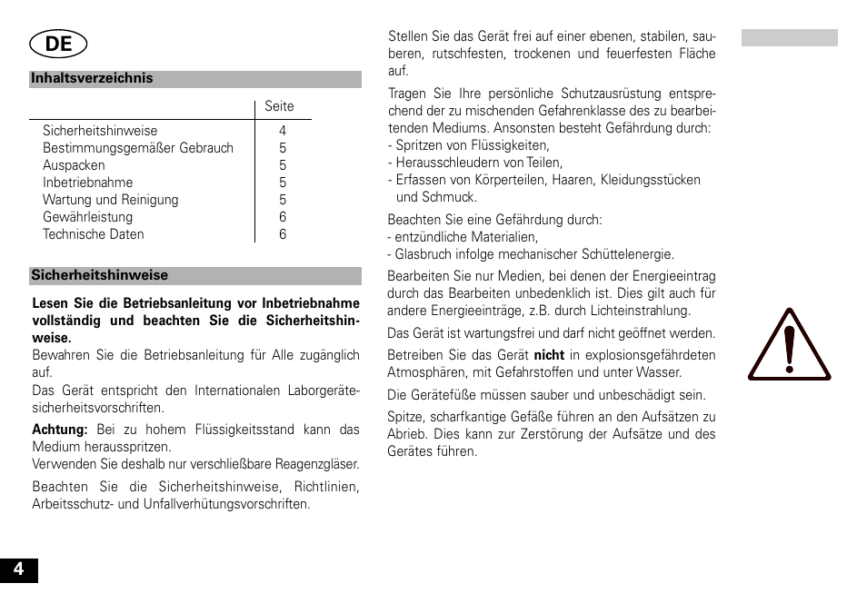 IKA Vortex 1 User Manual | Page 4 / 28
