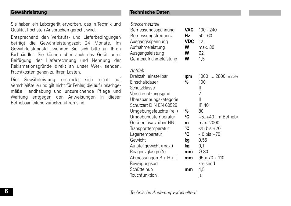 IKA Vortex 1 User Manual | Page 6 / 28