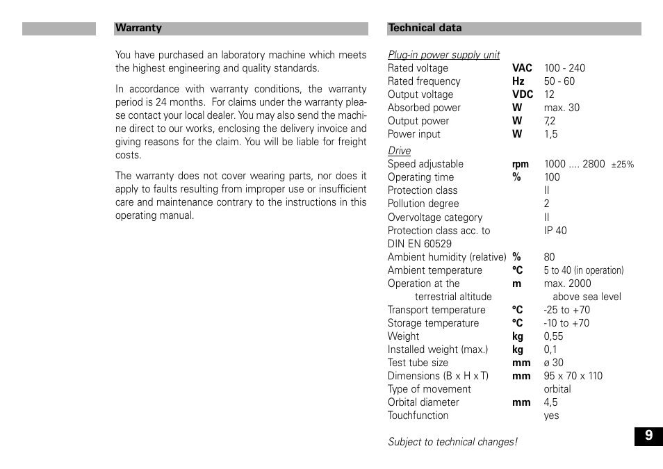 IKA Vortex 1 User Manual | Page 9 / 28