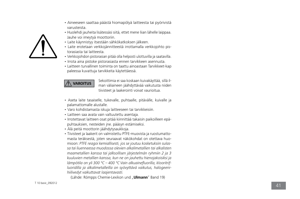 IKA T 10 basic ULTRA-TURRAX User Manual | Page 41 / 68