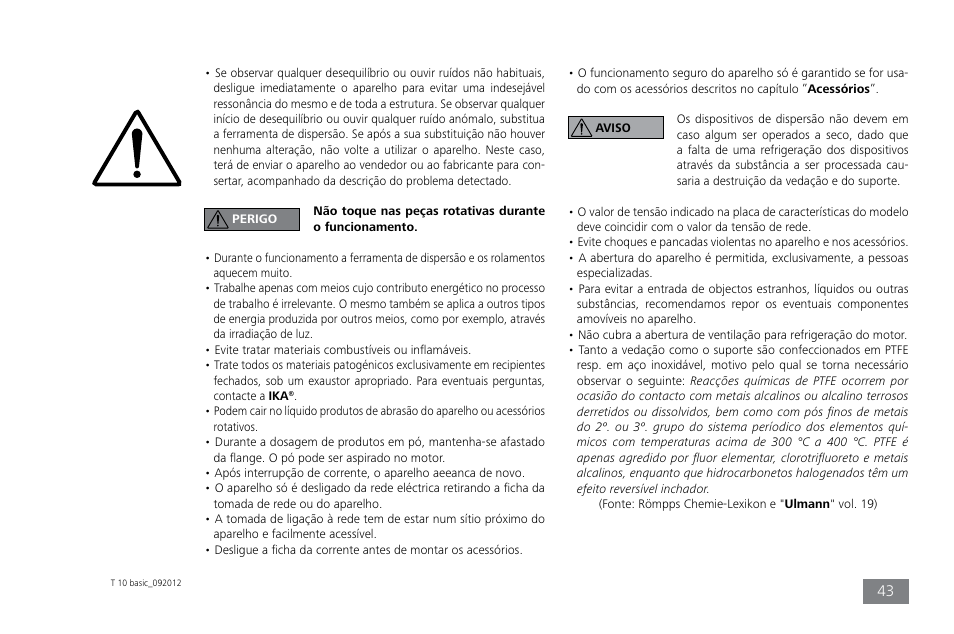 IKA T 10 basic ULTRA-TURRAX User Manual | Page 43 / 68